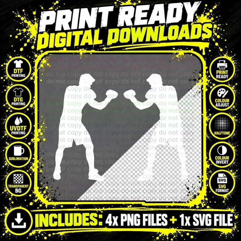 Boxing Lover Gloves Boxer T-Shirt Png SVG Digital Bundle