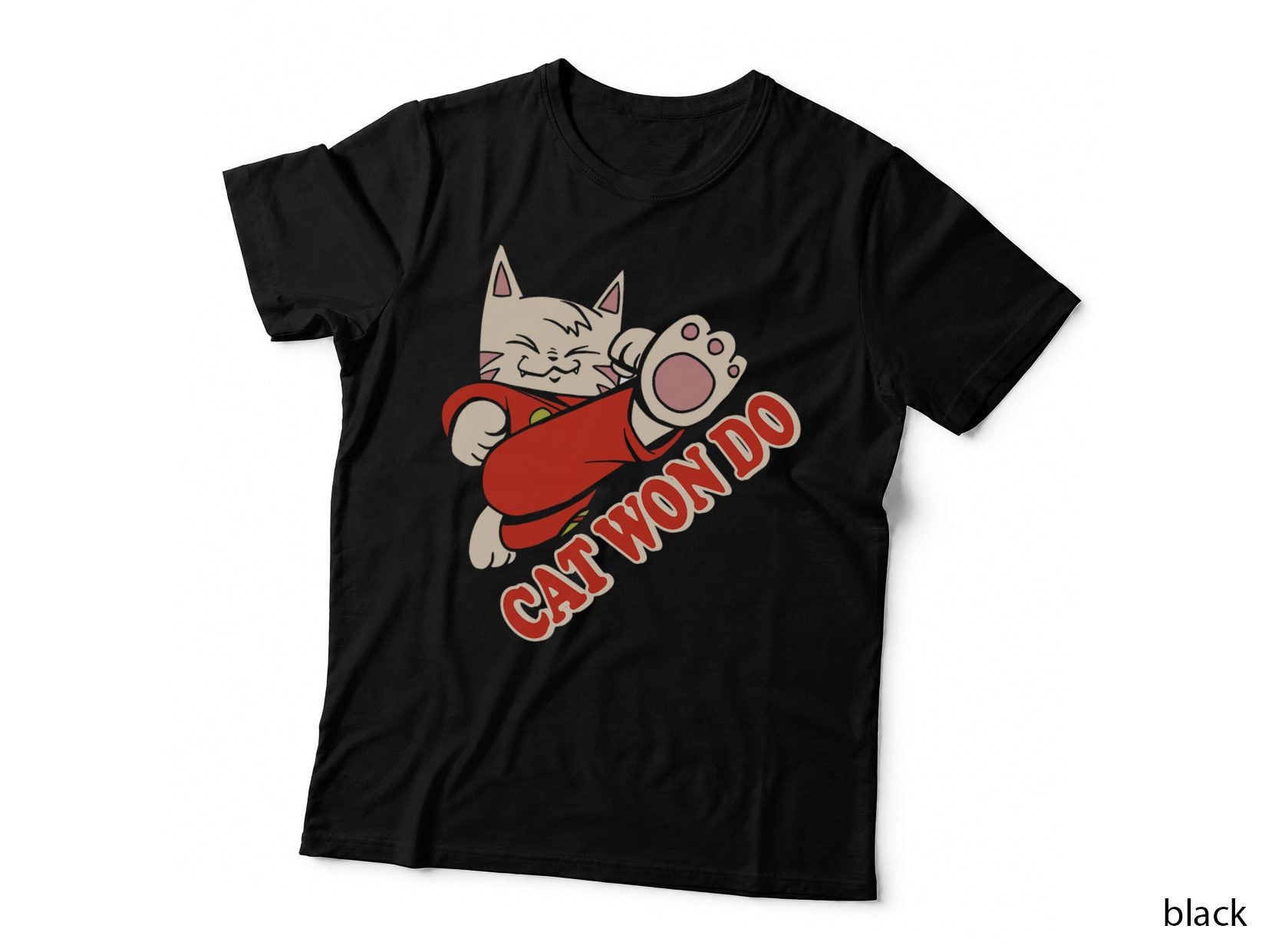 Catwondo - Funny Taekwondo Cat Martial Arts MMA Taekwondo T-Shirt