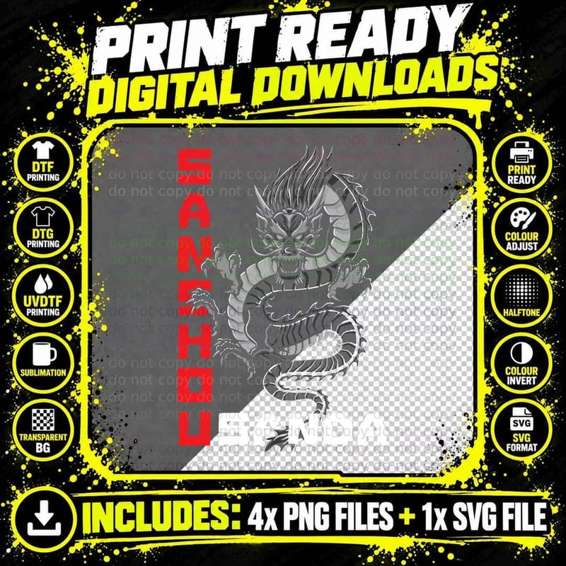 Chinese Martial Arts Chinese Boxing Sanshou Chinese Png SVG Digital Bundle