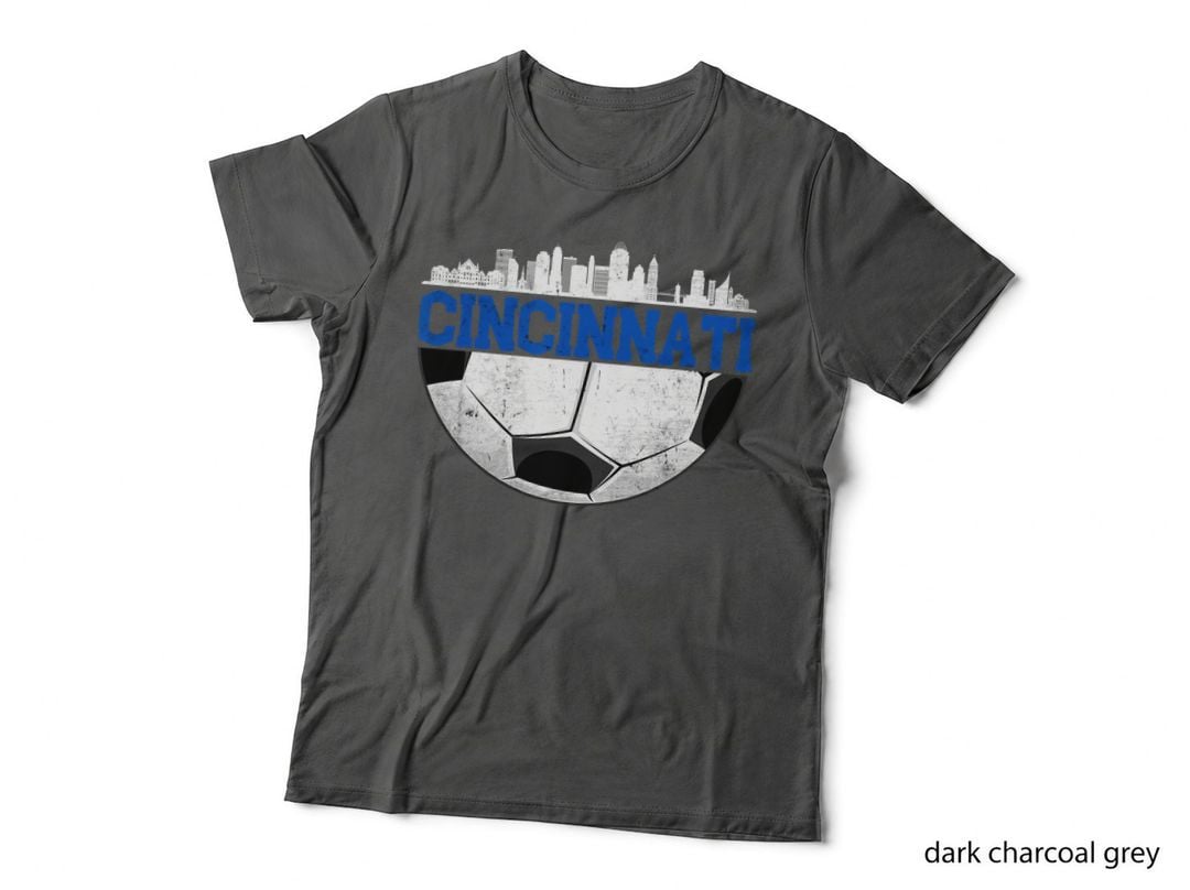 Cincinnati Soccer Tshirt Distressed Futbol Cincy 'Nati T-Shirt