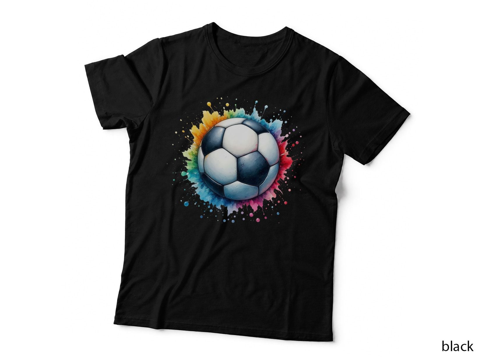 Colorful Soccer Ball Sports Fan Football Player Game Gift T-Shirt
