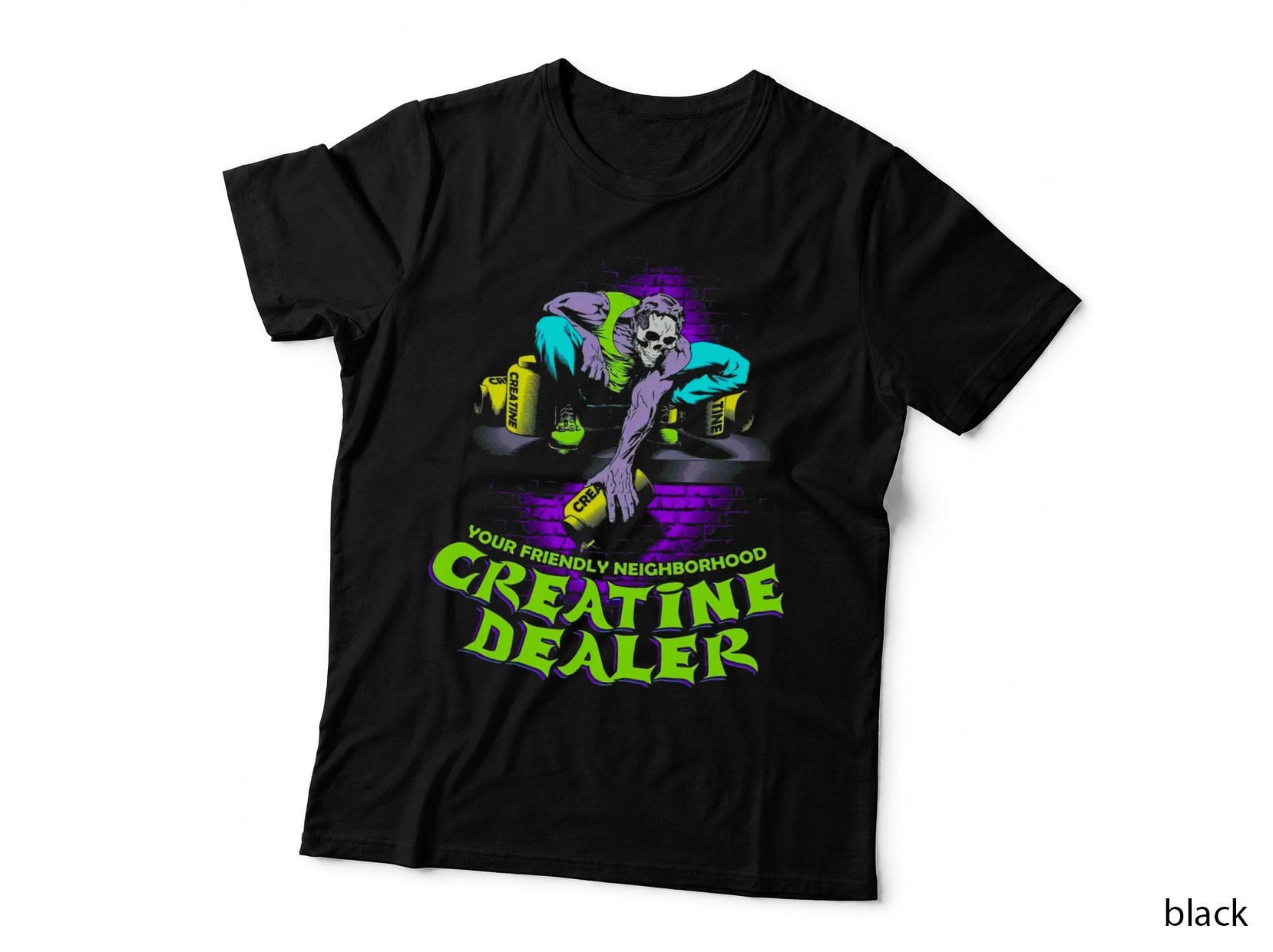 Creatine Dealer Gym Weightlifting Bodybuilding Fitness Funny T-Shirt