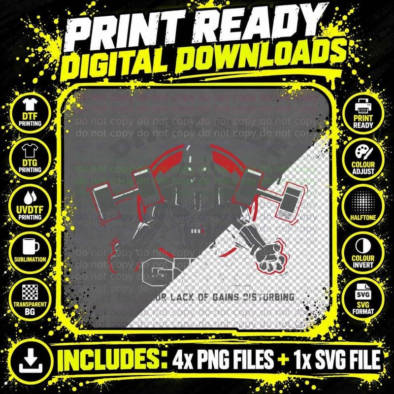 Dark Side Gym T-Shirt Png SVG Digital Bundle