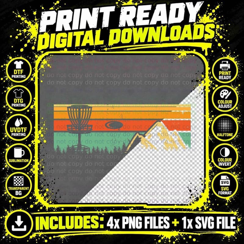 Disc Golf Lover - Cool Disc Golf Gifts - Discgolf - Disk Png SVG Digital Bundle