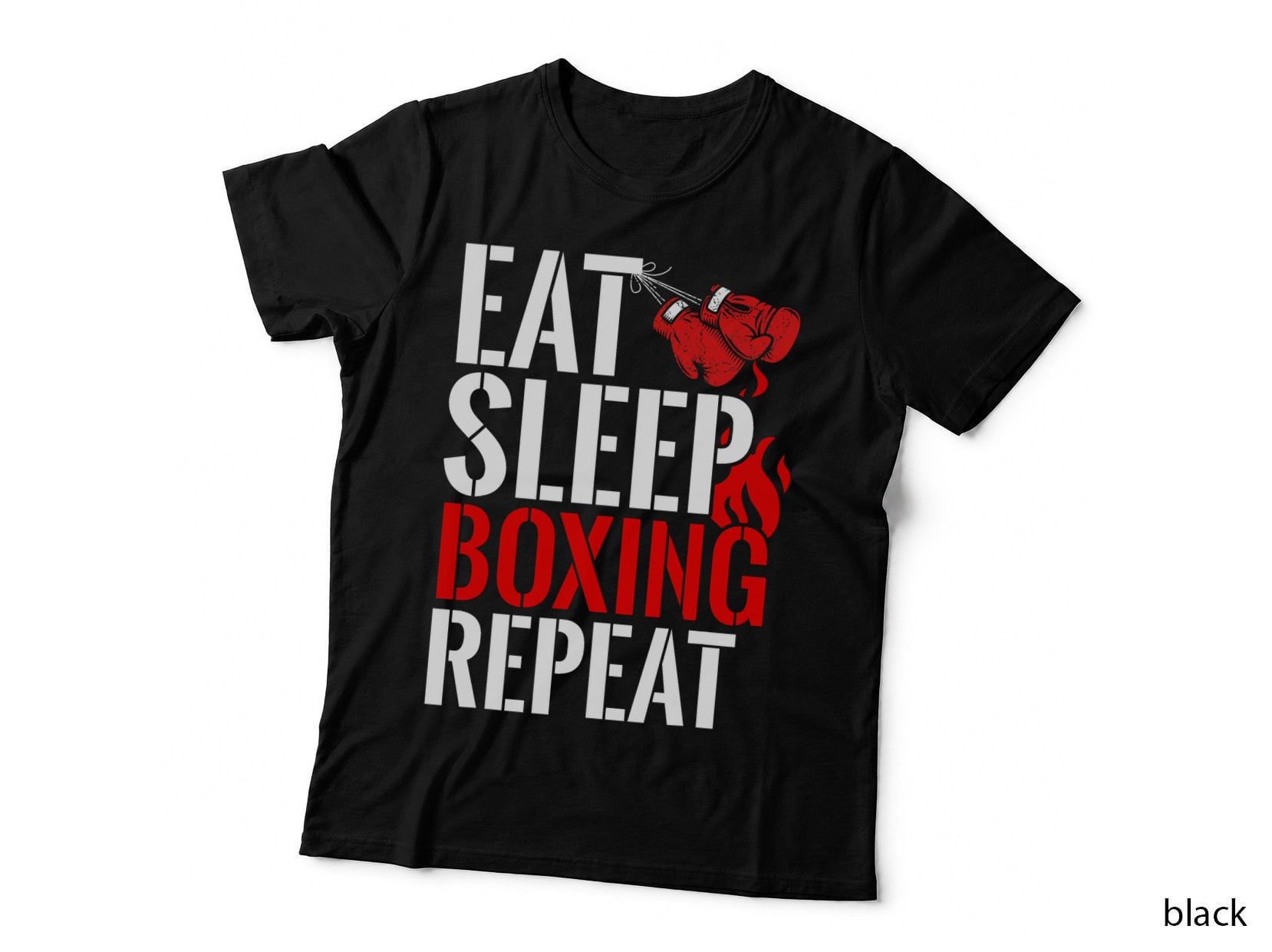 Eat Sleep Boxing Repeat Funny Boxing Coach Training Gift T-Shirt