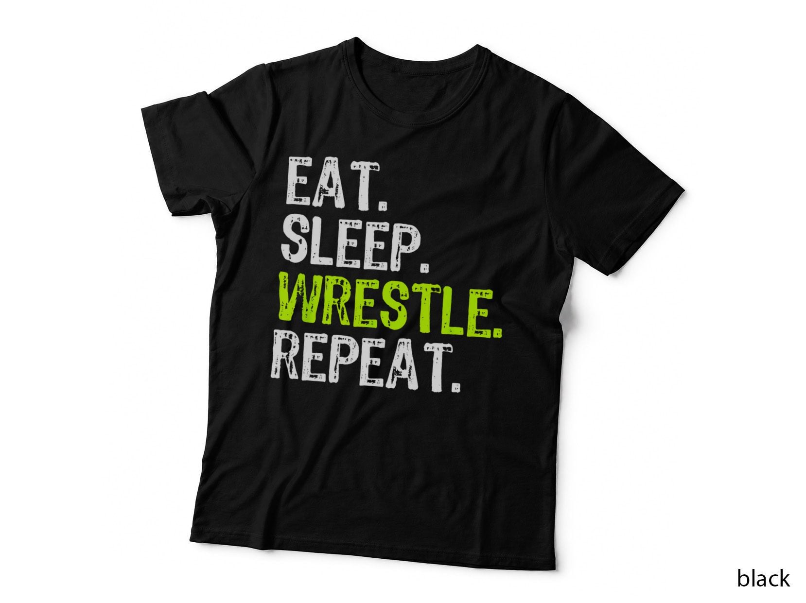 Eat Sleep Wrestle Repeat Wrestling Wrestler Funny T-Shirt