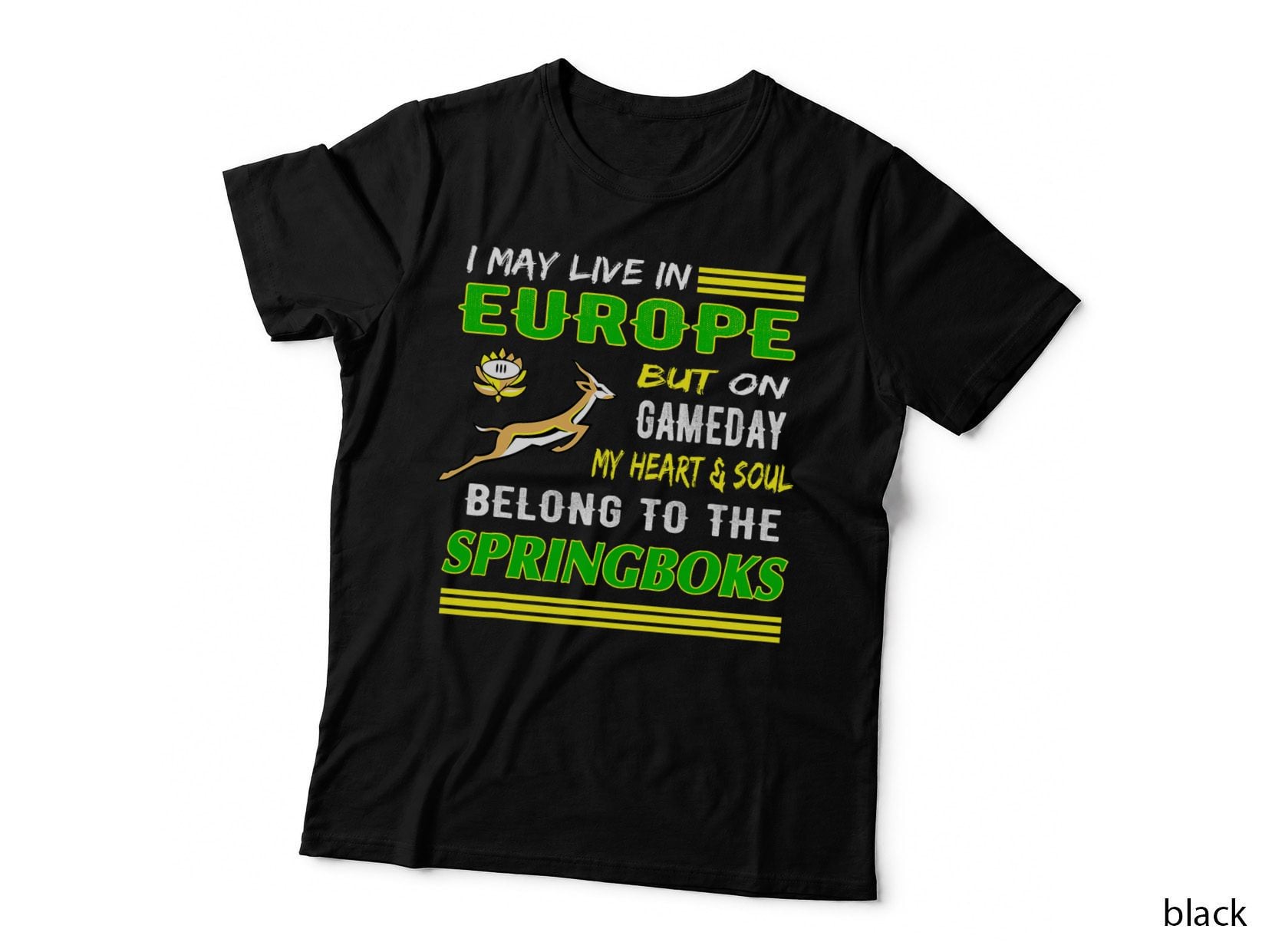 European Springbok Bokke South Africa Rugby Fan T-Shirt