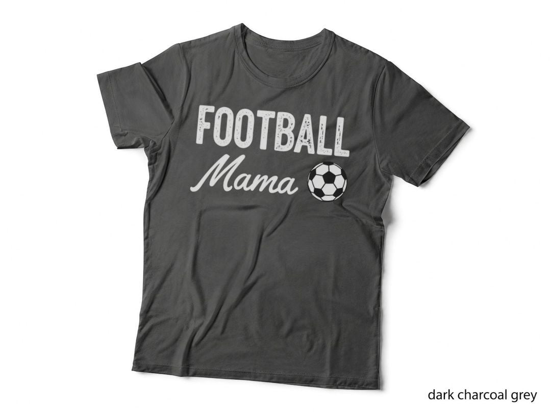 Football Mama Distressed Bold Script Soccer Ball Mom Gift T-Shirt