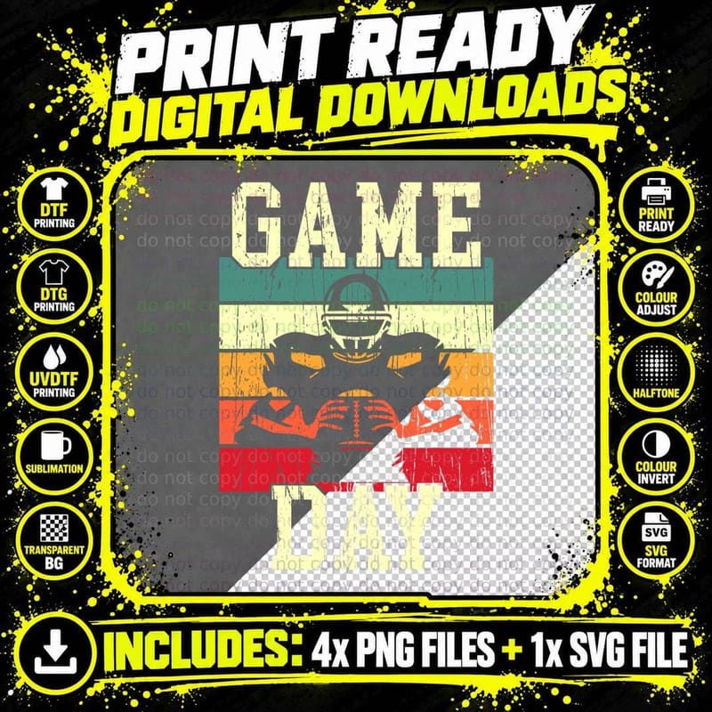 Football Season American Football Lover Team Sports Png SVG Digital Bundle