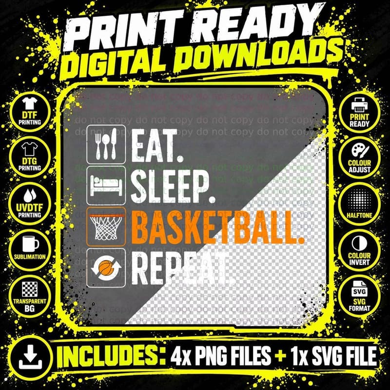 Funny Basketball for Men Women Team Sport Basketball Png SVG Digital Bundle