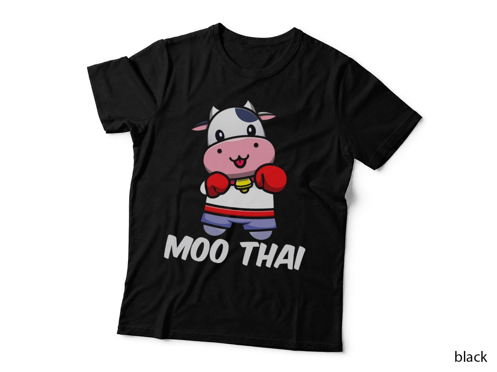Funny Muay Thai Cow Fighter MMA Martial Arts Kickboxing T-Shirt