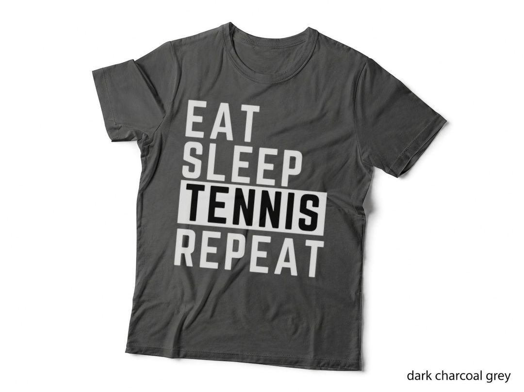 Funny Tennis Player, Eat Sleep Tennis Repeat, Cool Tennis Player T-Shirt