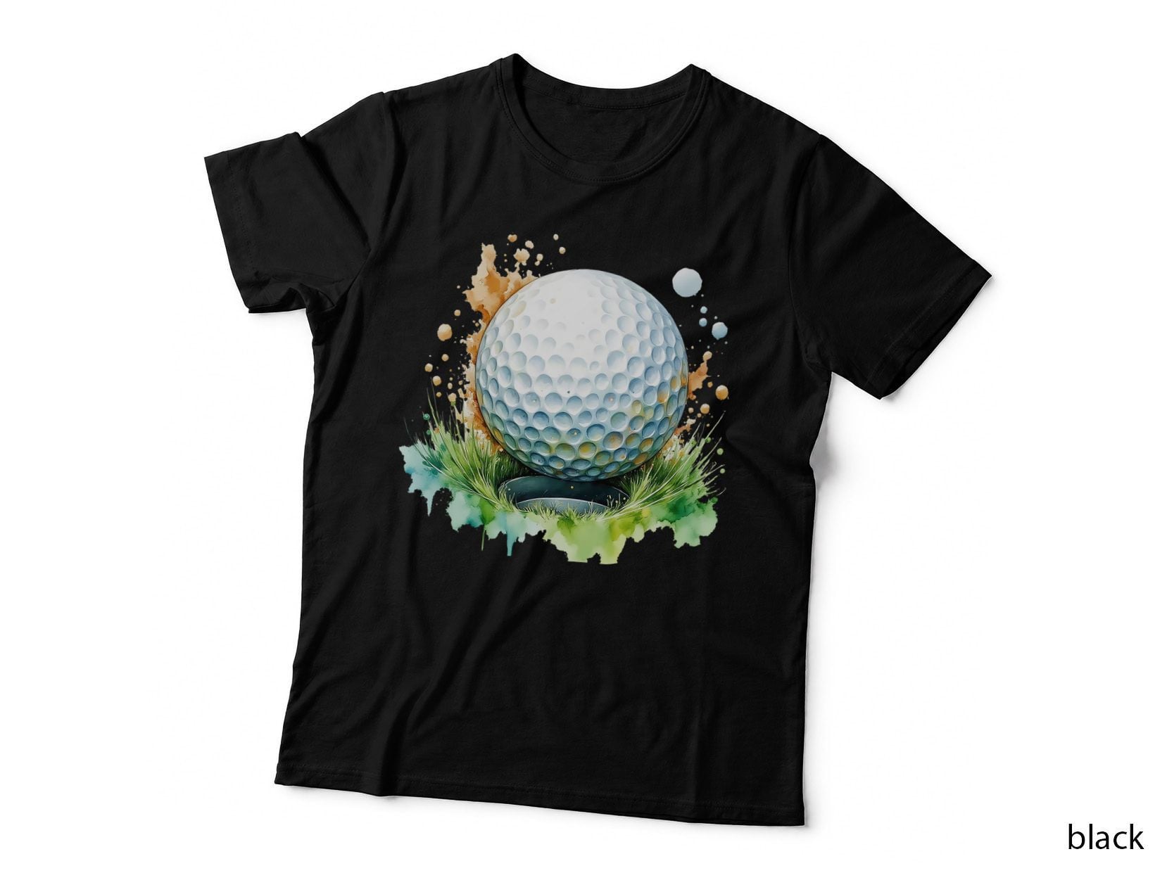 Golf Ball into Hole Golfer Course Sports Fan Dad Gift T-Shirt