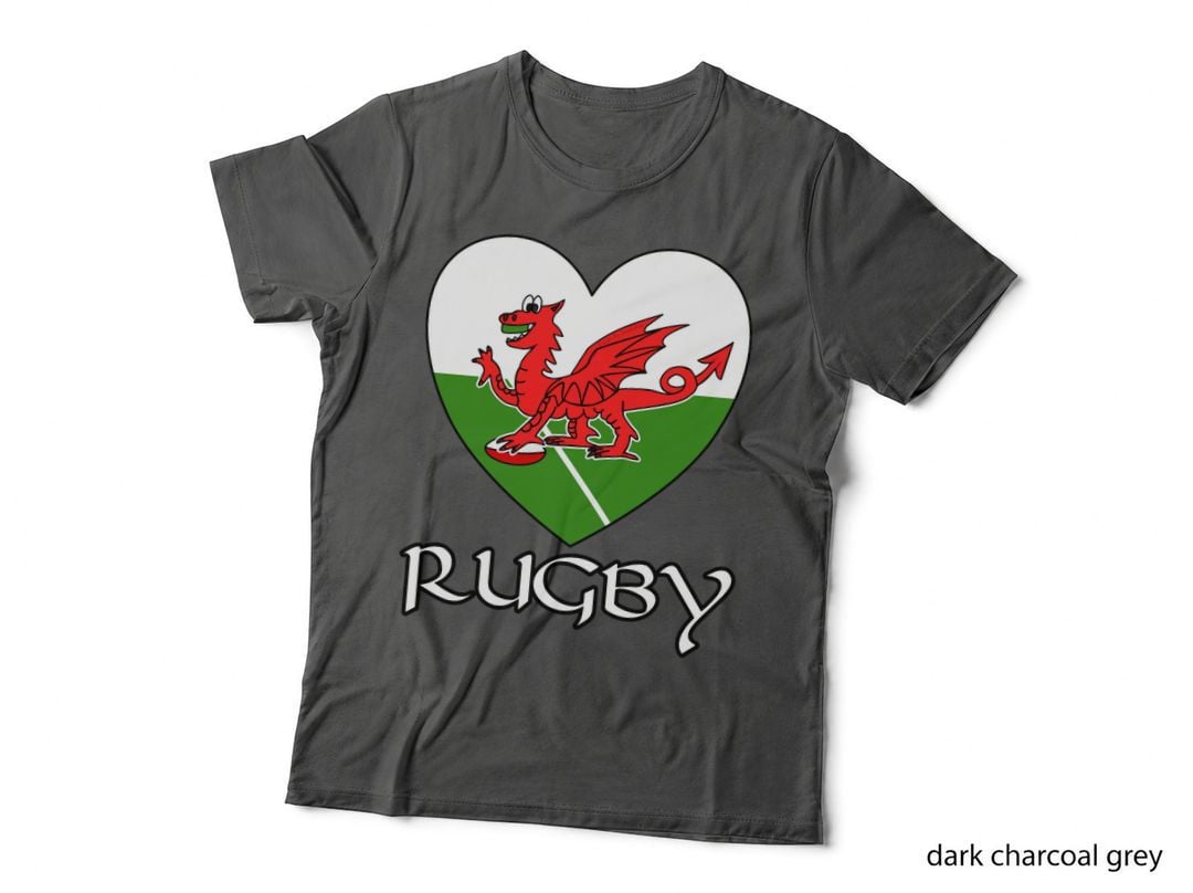I Love Rugby Welsh Dragon Playing Rugby Wales Classic T-Shirt