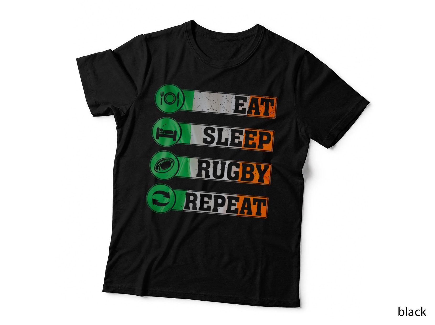 Ireland Eat Sleep Rugby Repeat T-Shirt