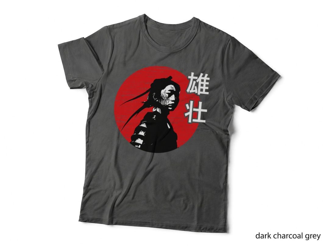 Japanese Anime & Manga Retro Samurai Art Vintage Fighter T-Shirt
