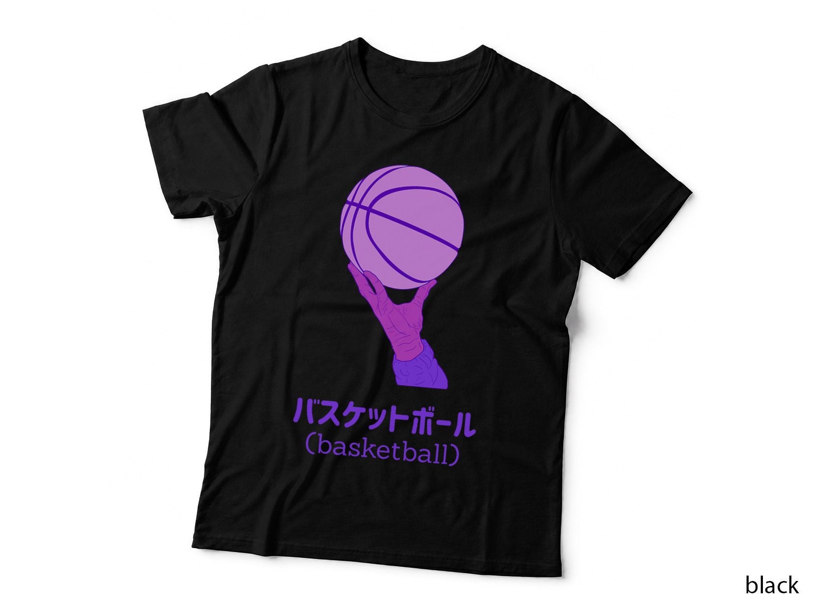 Japanese Basketball Kawaii Anime Kanji Pastel Style Graphic T-Shirt