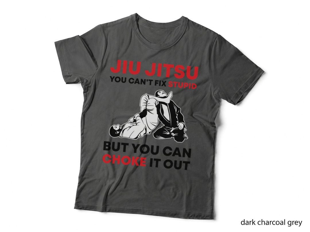 Jiu Jitsu Can't Fix Stupid BJJ Training MMA Mix Martial Arts T-Shirt