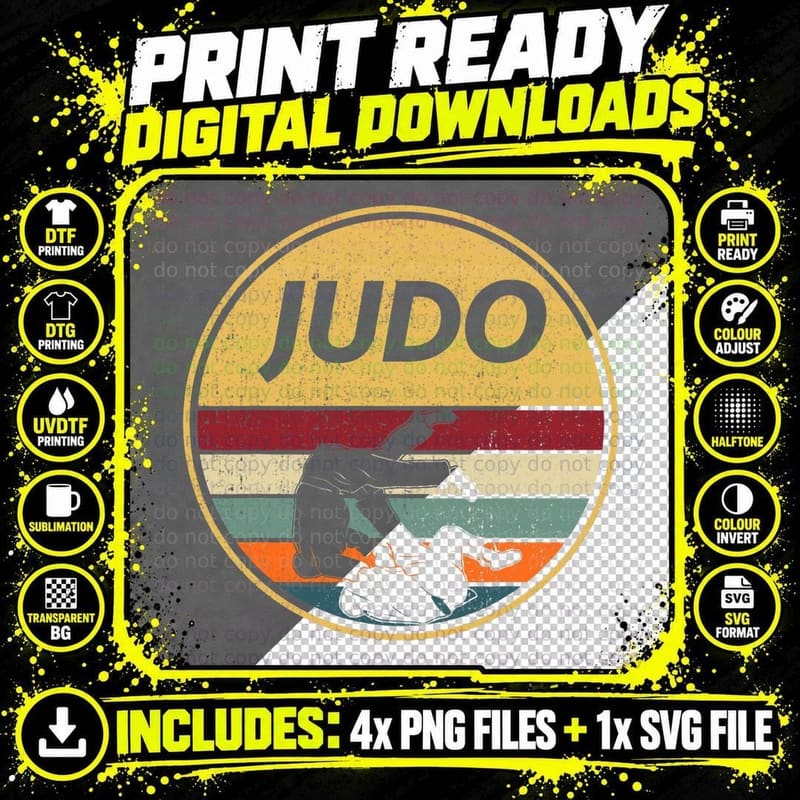 Judo Fighter Japanese Martial Arts Sports - Judoist Png SVG Digital Bundle