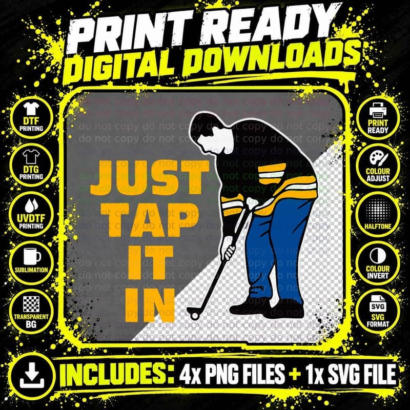 Just Tap It in Golf Lovers T-Shirt Png SVG Digital Bundle