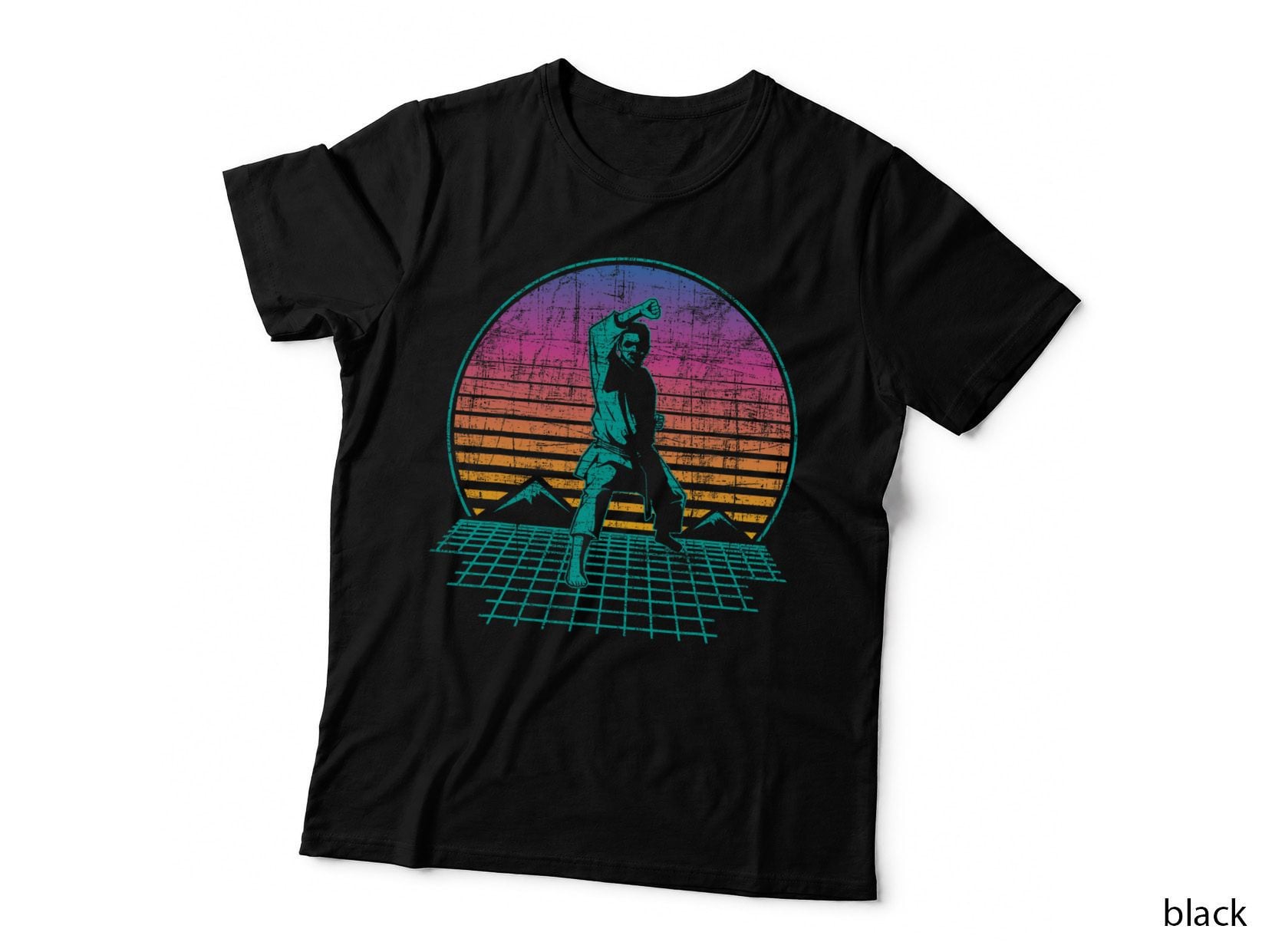 Karate Fighter - Retro Karateka Martial Arts Self Defense T-Shirt