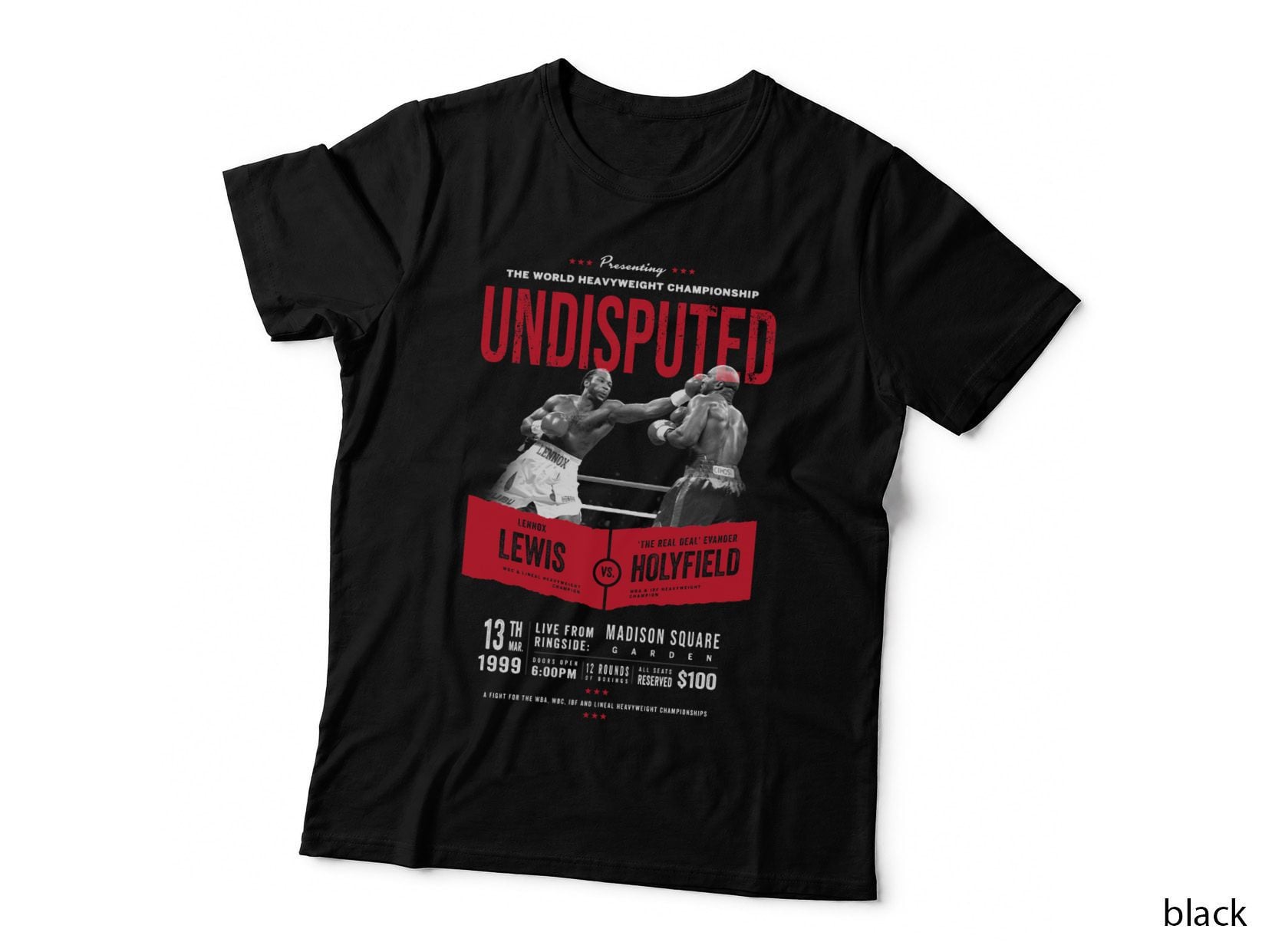 Lewis vs Holyfield - Undisputed Boxing T-Shirt