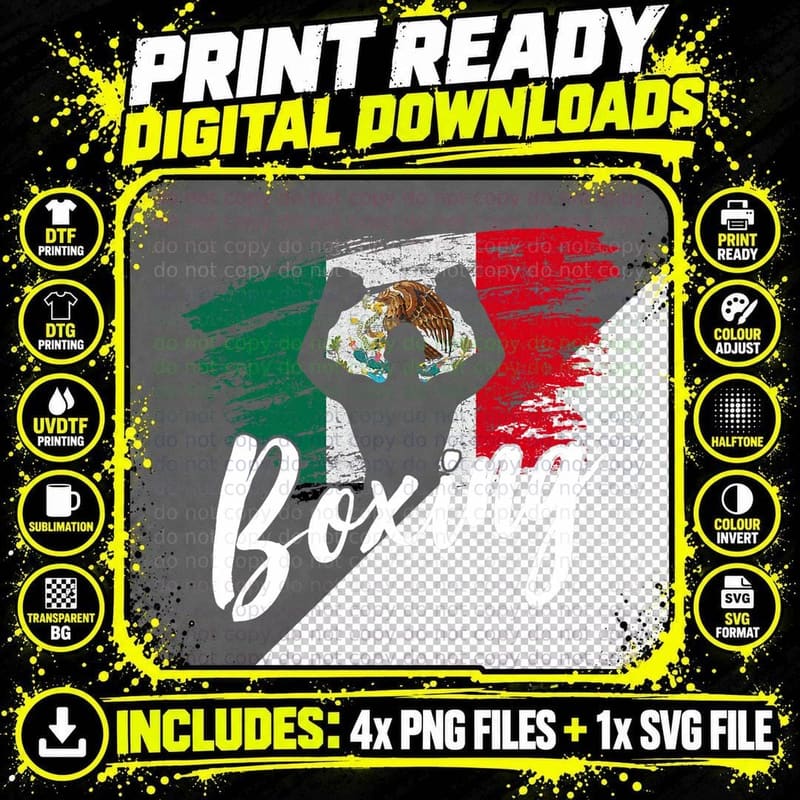 Mexican Boxing Humor Boxer Boxing Club Vintage Boxer Png SVG Digital Bundle