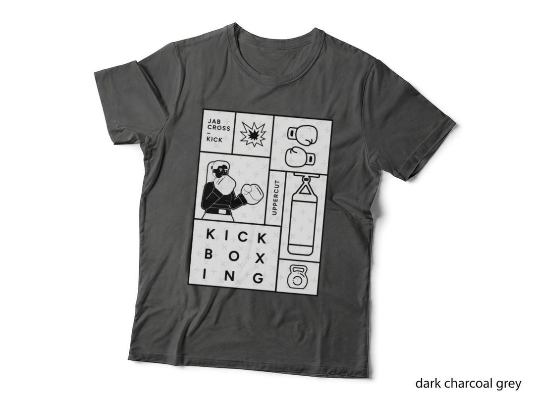 Minimal Kickboxing Girl Aesthetic Boxing Woman Graphic Art T-Shirt