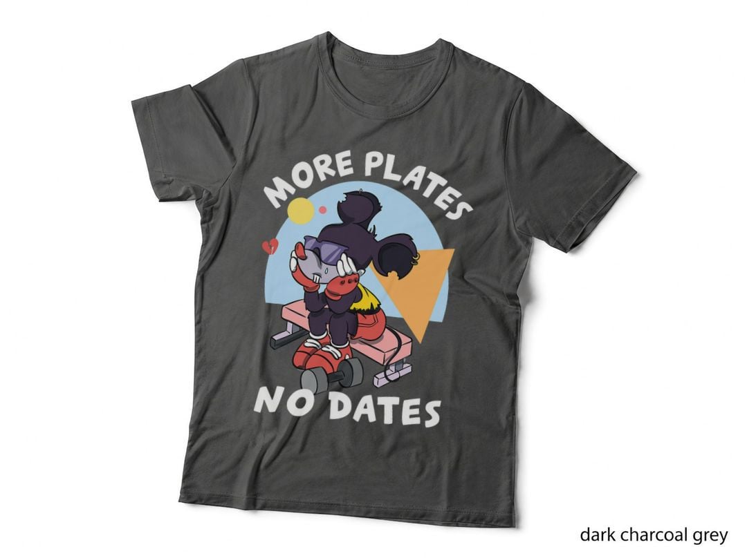 More Plates Not Dates Weightlifting Bodybuilding Gym T-Shirt