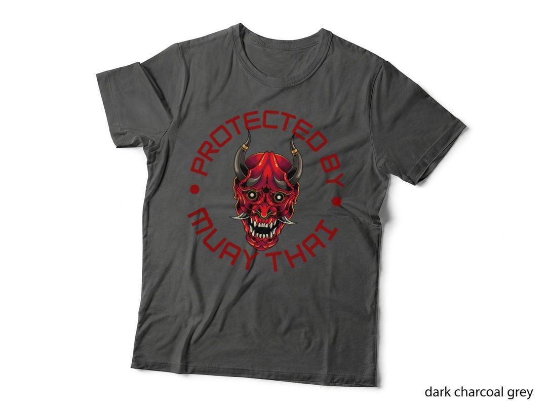 Muay Thai Demon - Protected by Muay Thai and Thai Boxing T-Shirt