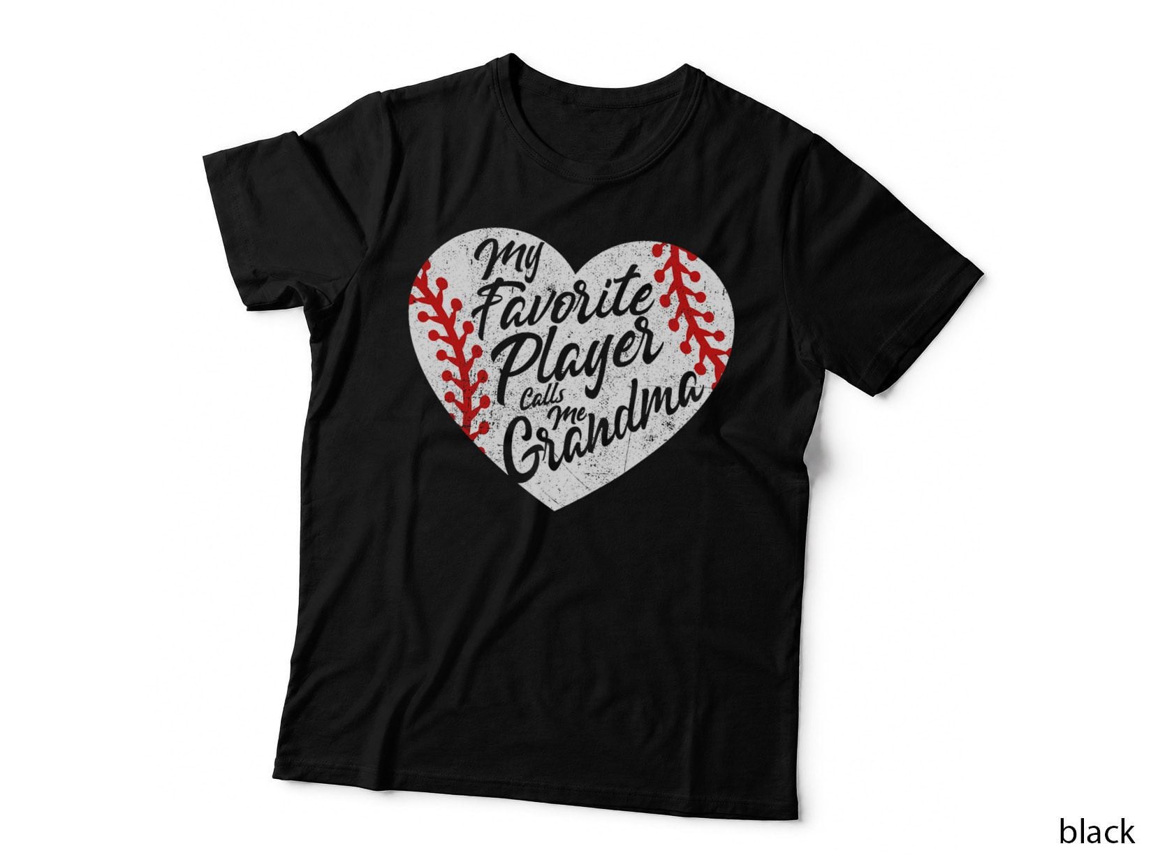 My Favorite Player Calls Me Grandma Baseball Heart T-Shirt