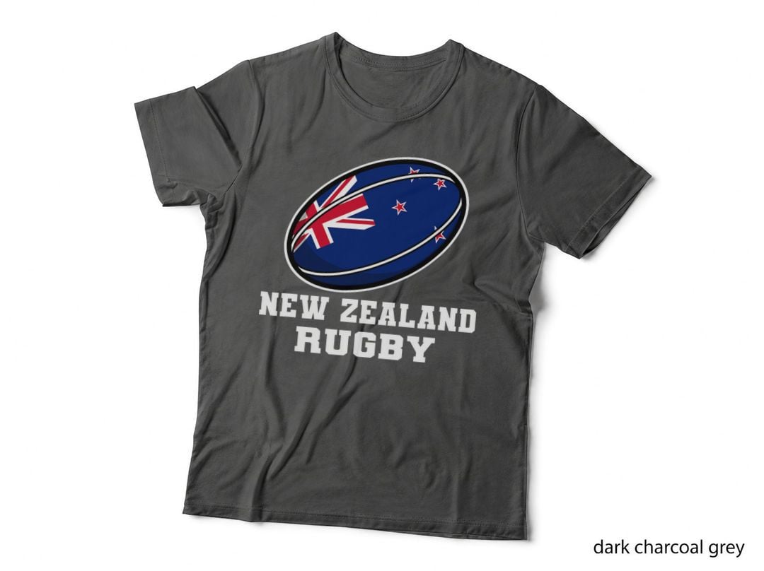New Zealand Rugby Jersey New Zealand Flag Rugby Fan T-Shirt
