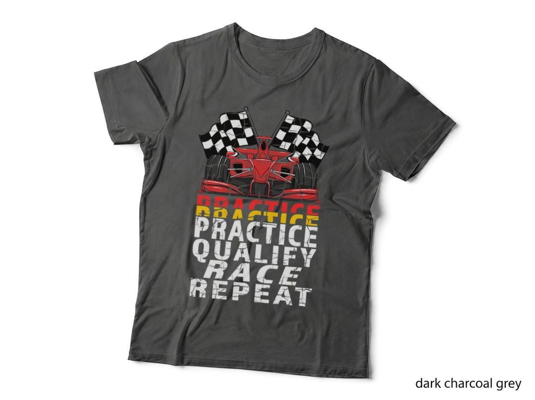 Open Wheel Formula Racing Car Practice Qualify Race Vintage T-Shirt