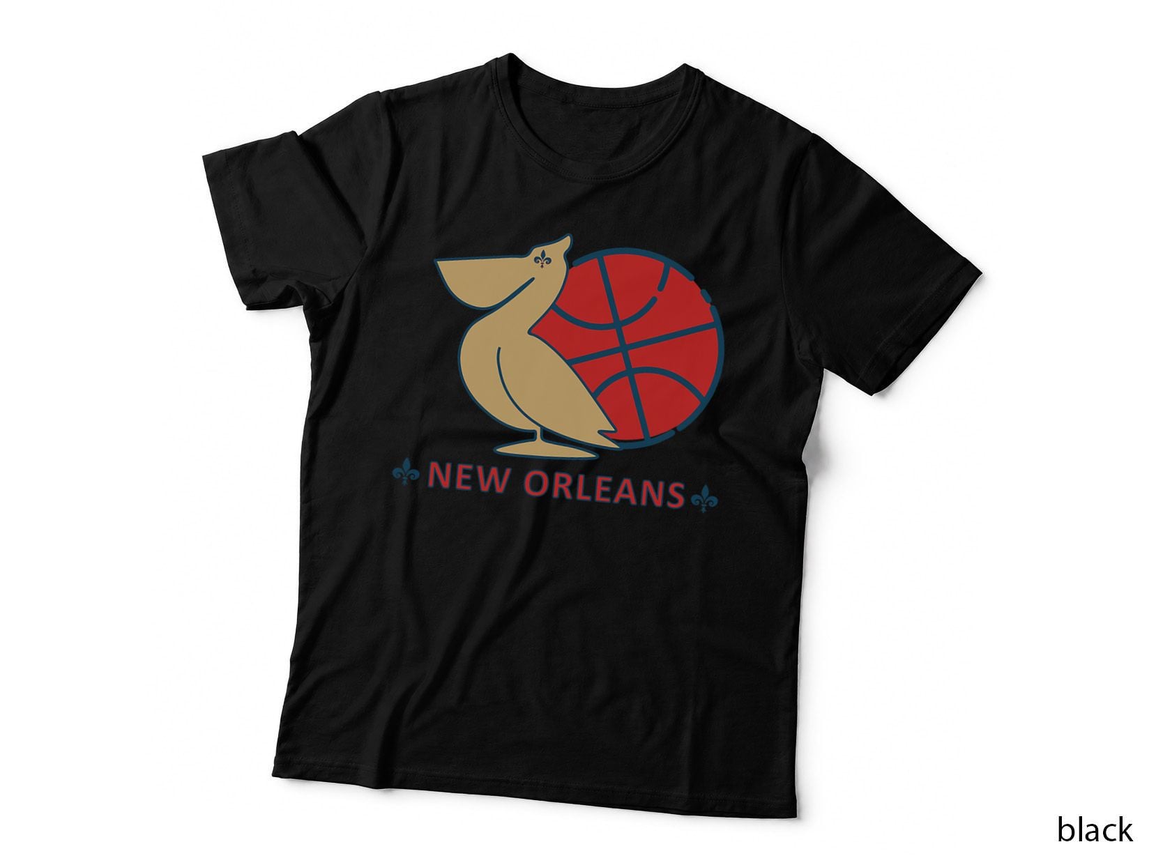 Pelican Fleur De Lis Shirt Basketball New Orleans T-Shirt
