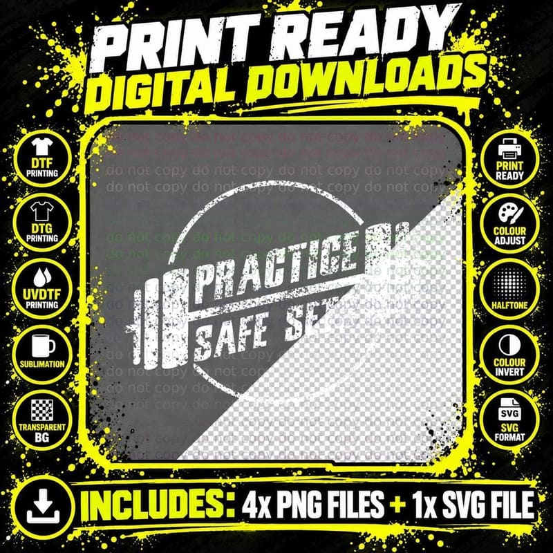 Practice Safe Sets Workout Fitness Motivation Gym Png SVG Digital Bundle