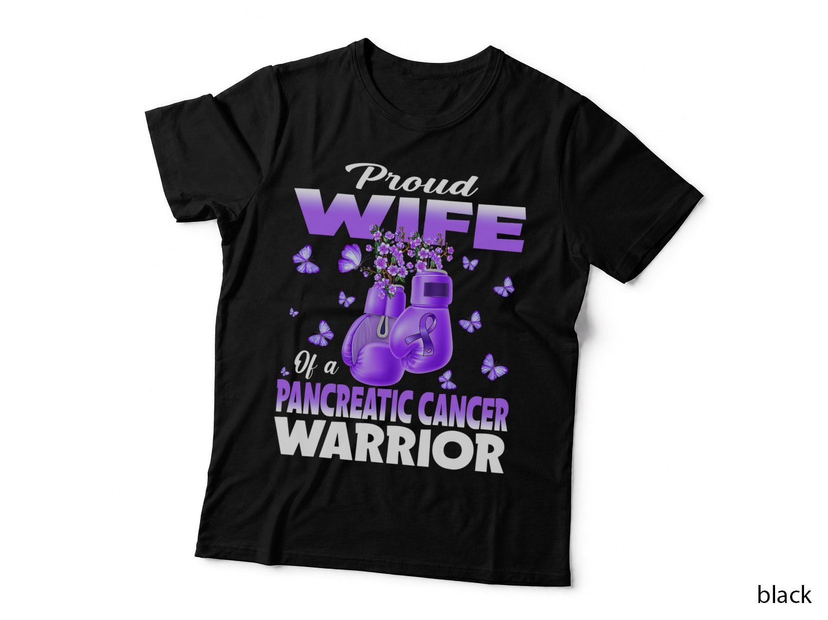Proud Wife of a Pancreatic Cancer Warrior Boxing Gloves T-Shirt