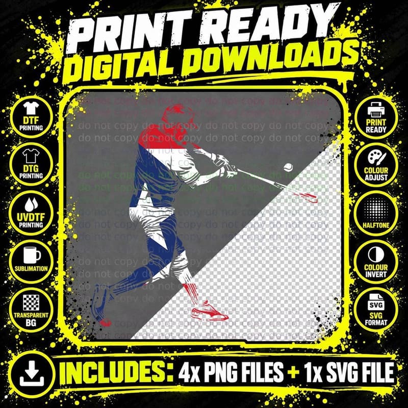 Puerto Rico Baseball Cute Famous Island Game Gift T-Shirt Png SVG Digital Bundle
