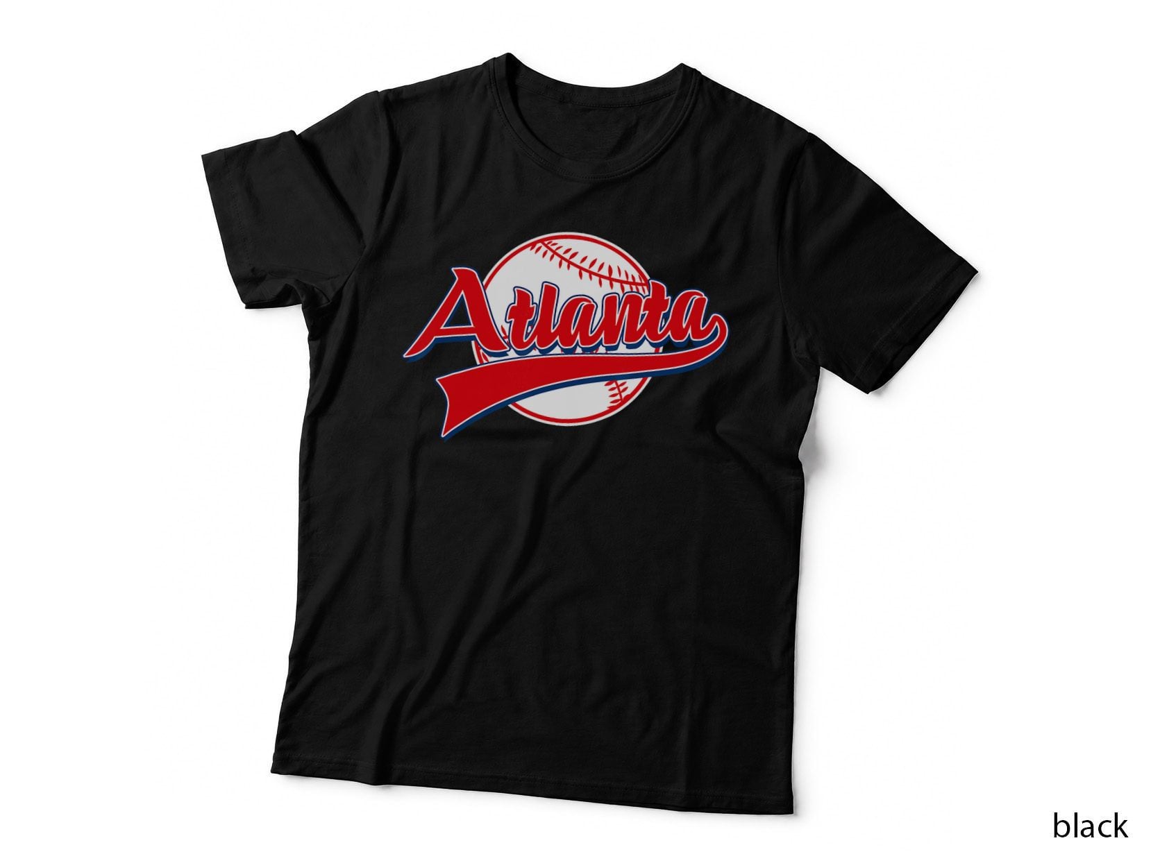 Retro Baseball Player Lover Atlanta Distressed Game Day T-Shirt