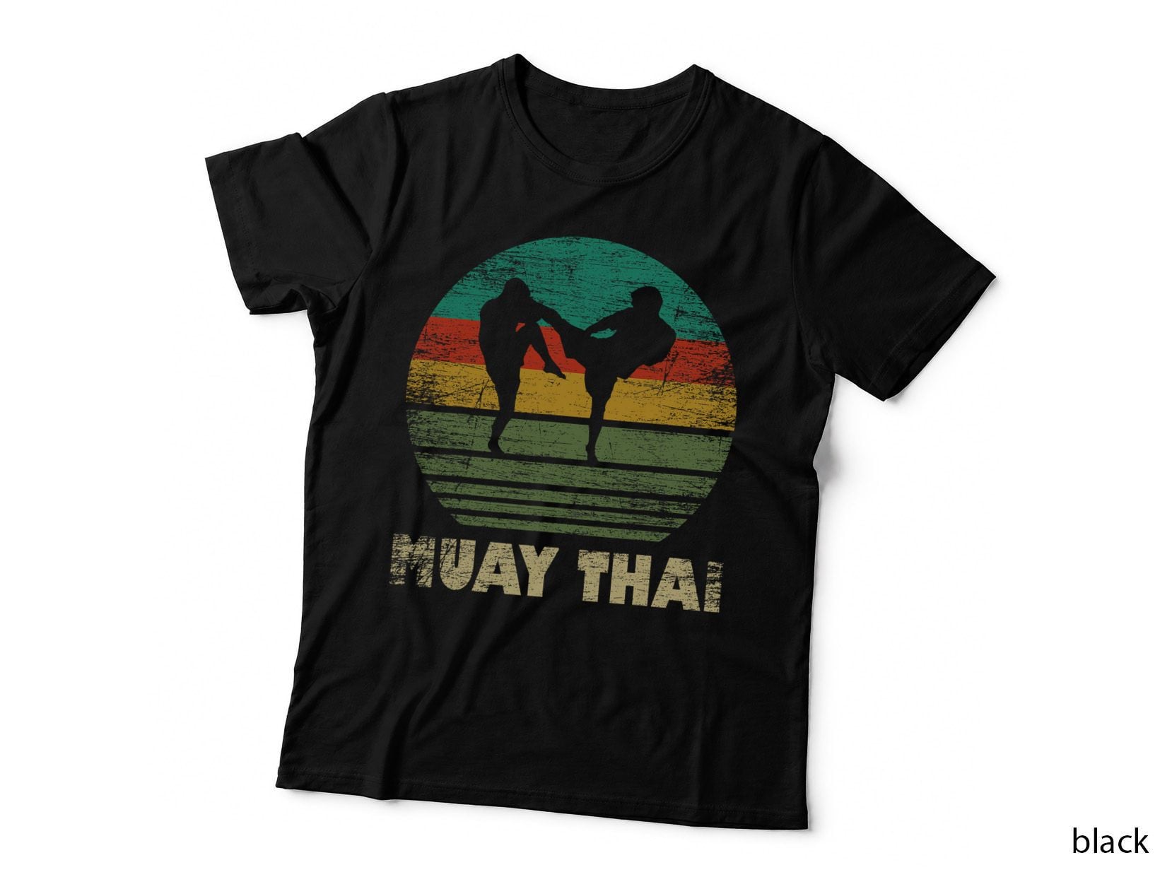 Retro Muay Thai Fighter - Vintage Thai Boxing T-Shirt