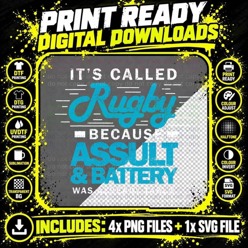 Rugby Player - Rugger T-Shirt Png SVG Digital Bundle