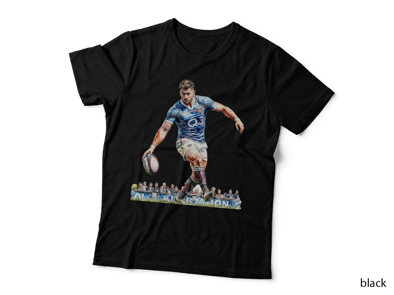 Rugby Player Kicking Ball Game Day Sports Fan Gift T-Shirt