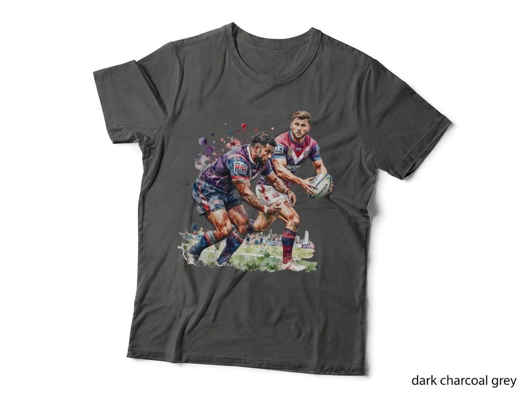 Rugby Players in Action Power and Team Spirit Art T-Shirt