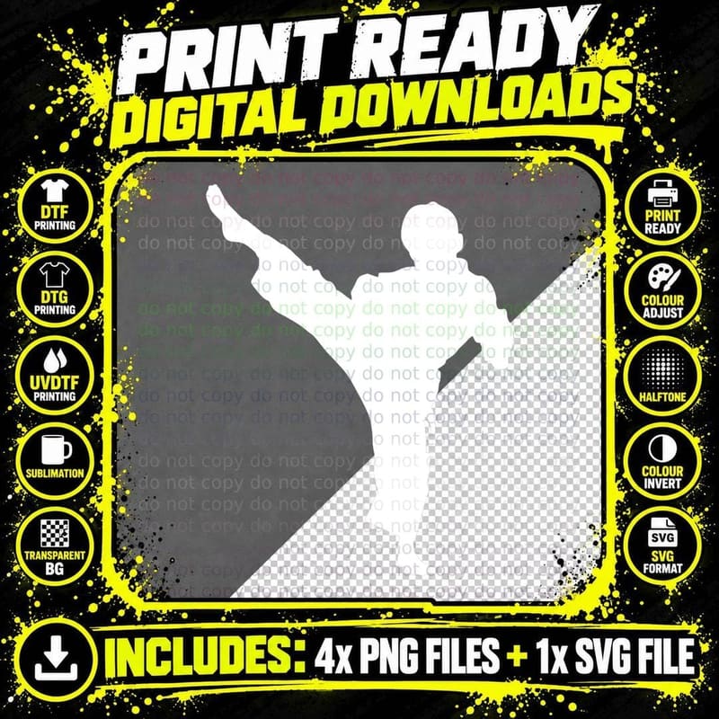 Silhouette Karate Fighter Shotokan Martial Arts Png SVG Digital Bundle