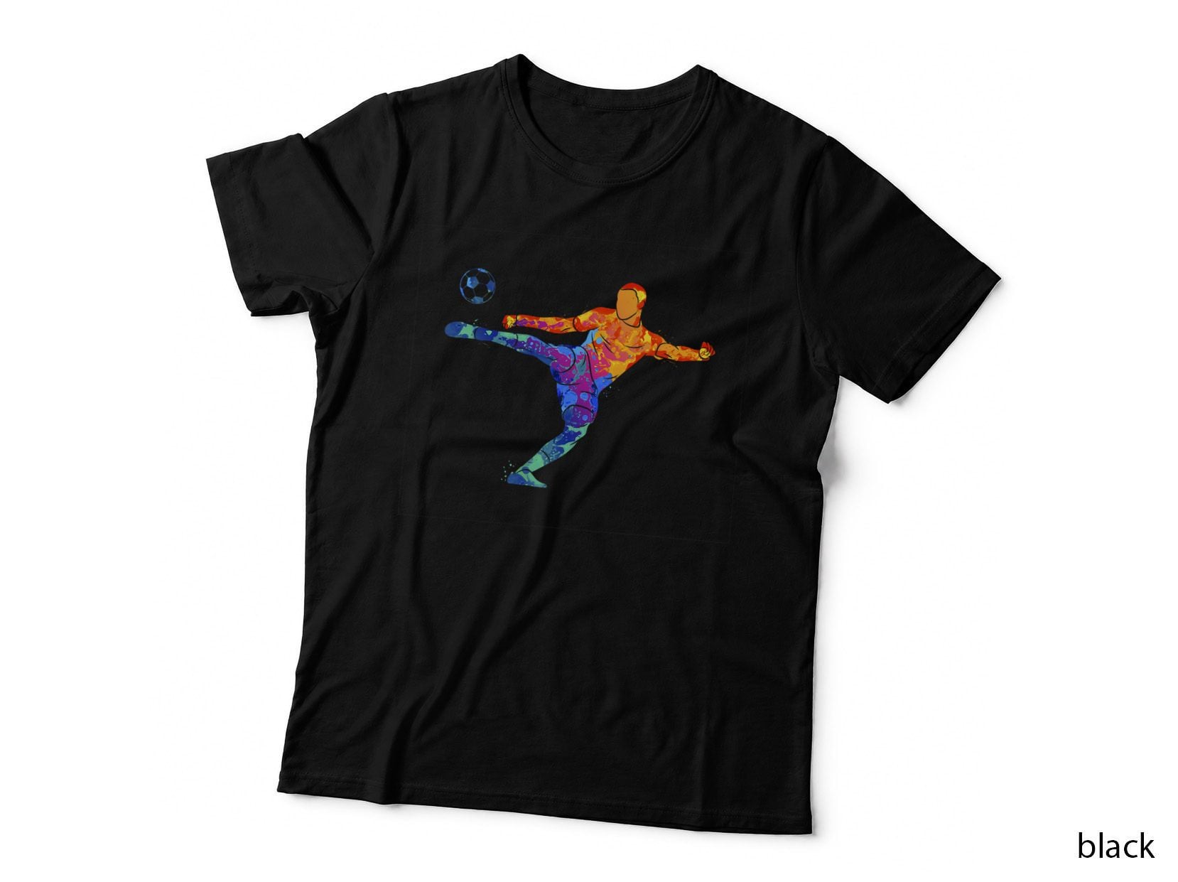 Soccer Athlete Sports Graphic Drawing T-Shirt