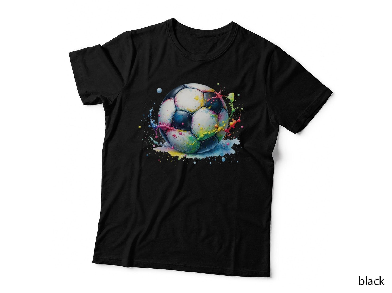 Soccer Ball Paint Splash Art Football Game Day Sports Fan Gift T-Shirt