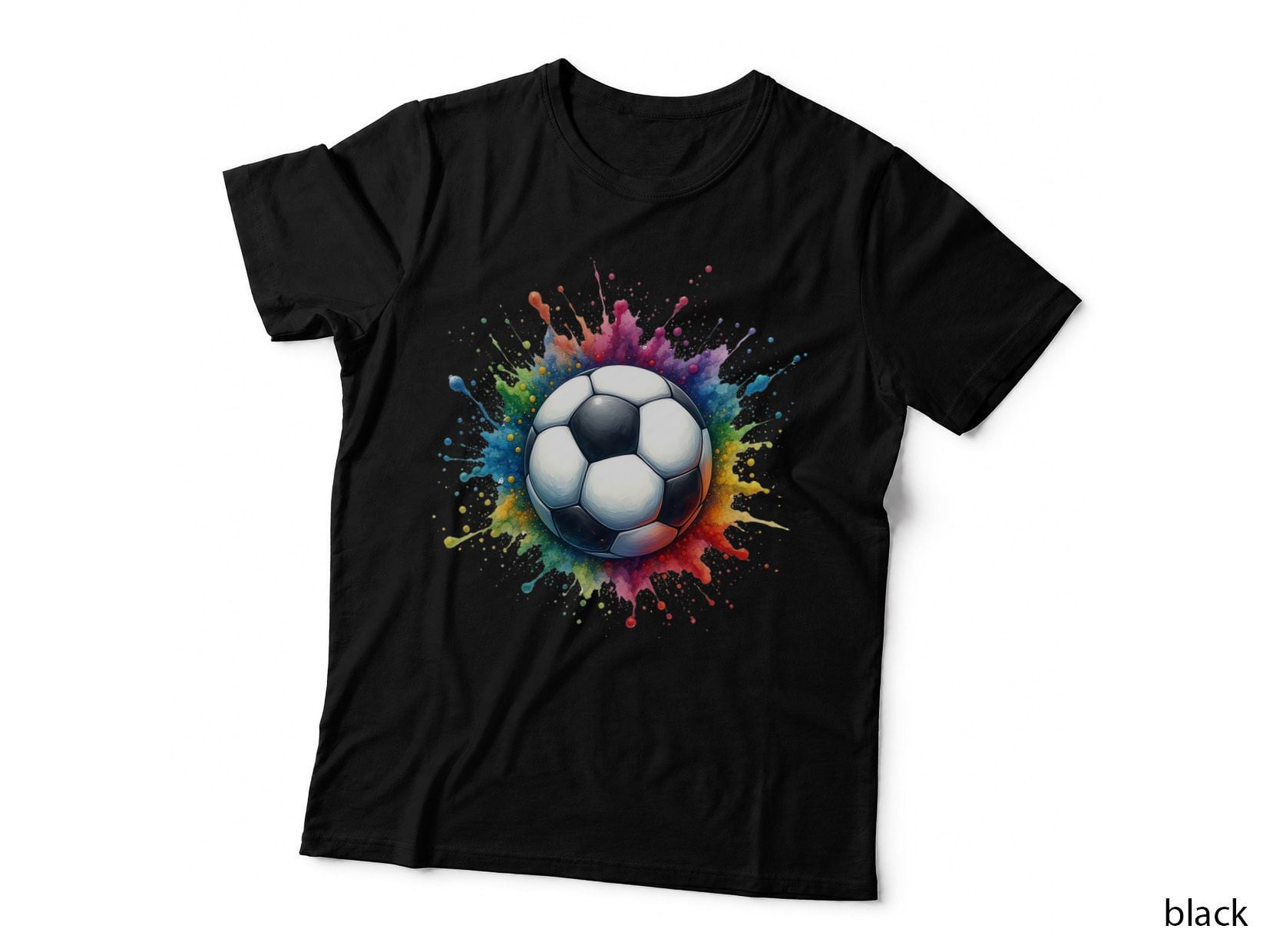 Soccer Ball Paint Splatter Football Game Day Sports Fan Youth Gift T-Shirt