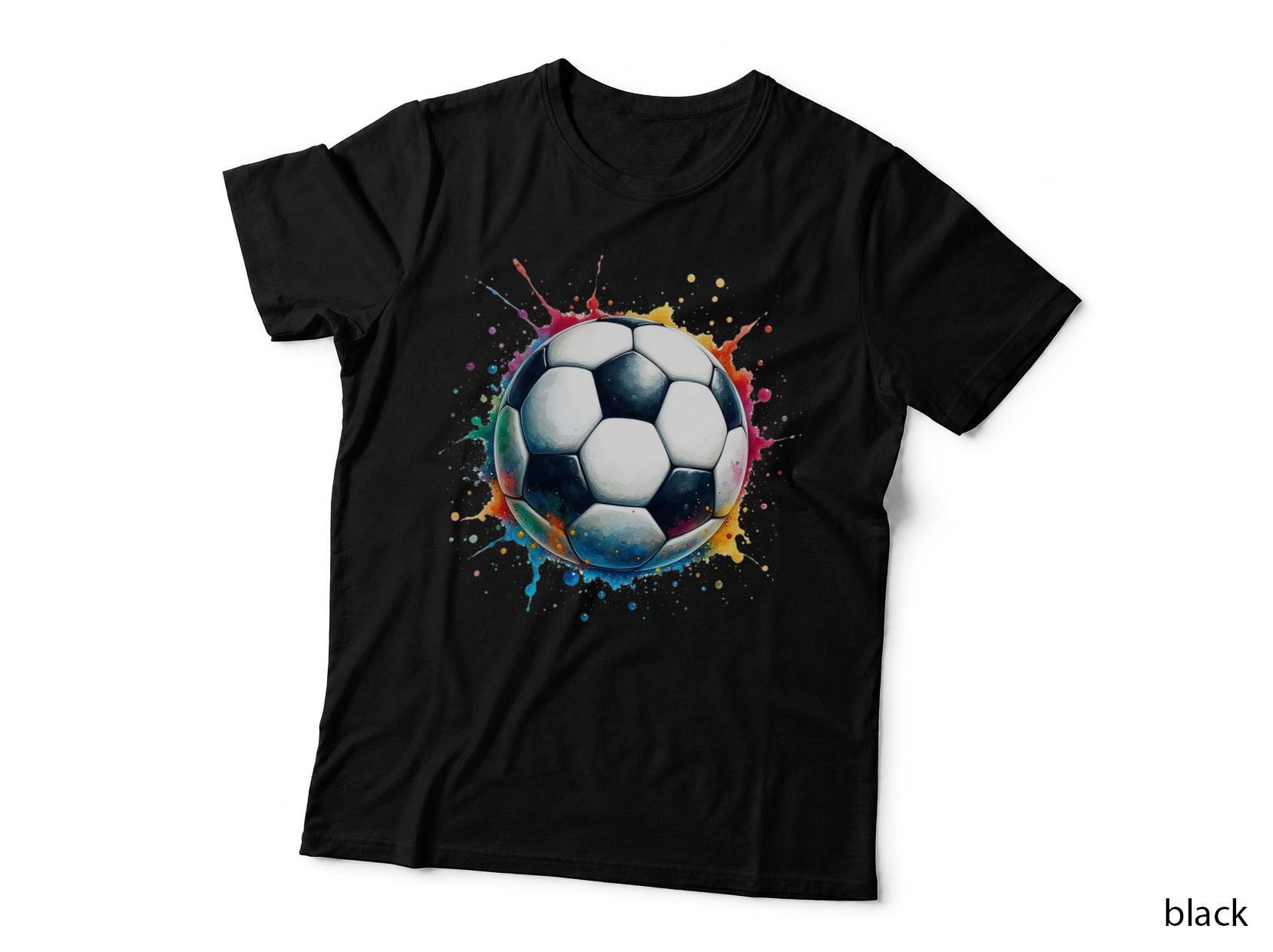 Soccer Ball Splatter Art Football Gift Youth Sports T-Shirt