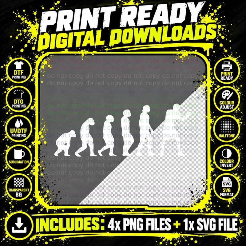 Sport Evolution Boxing T-Shirt Png SVG Digital Bundle