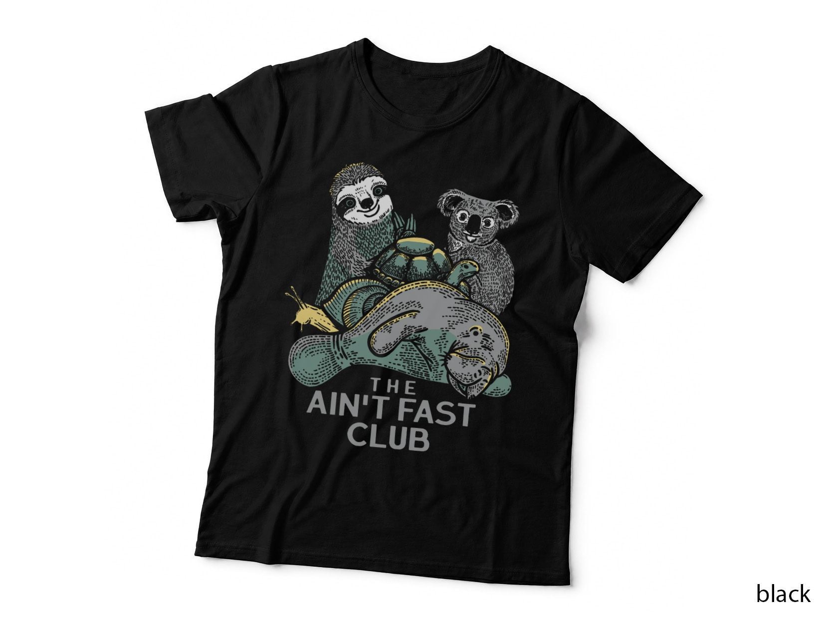 THE Ain't FAST CLUB FUNNY GYM TEE, GYM Bodybuilding T-Shirt