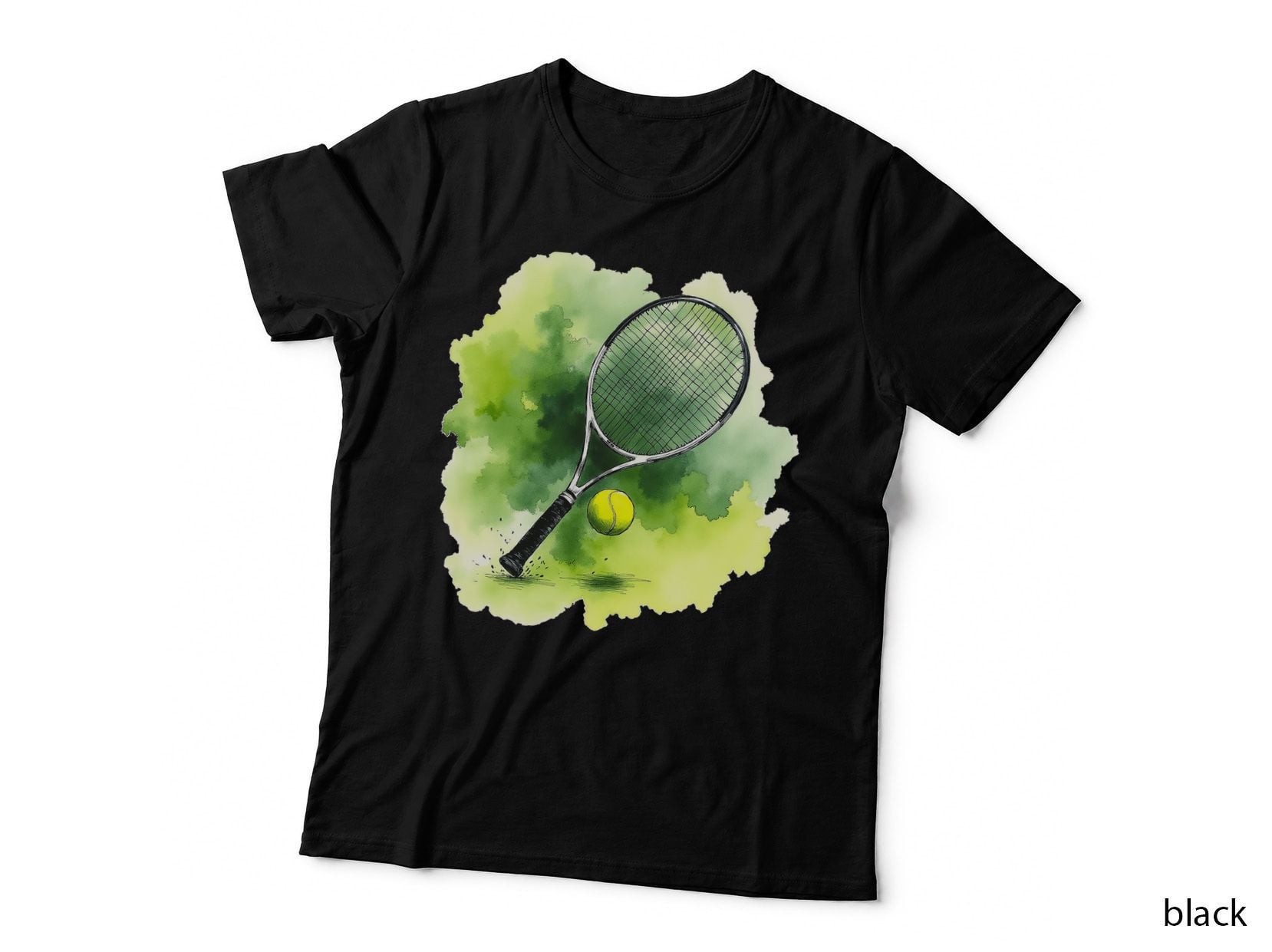 Tennis Racket and Ball Sports Player Athletic Gift Match Game T-Shirt